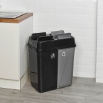 (100L Black/Grey) 40L/60L/100L Double Compartment Kitchen Trash Can Base Connector